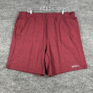 NoBull Shorts Mens 3XL Red Workout CrossFit Gym Lift Casual Active Drawstrings